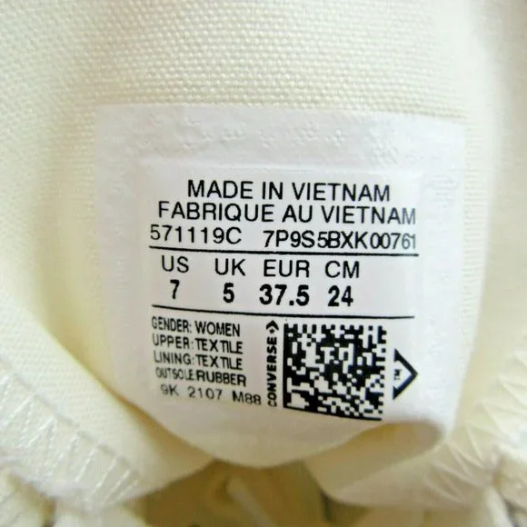 Converse Chuck Taylor All Star HI Lift Made with Love Womens Size 7 NEW - Picture 8 of 10